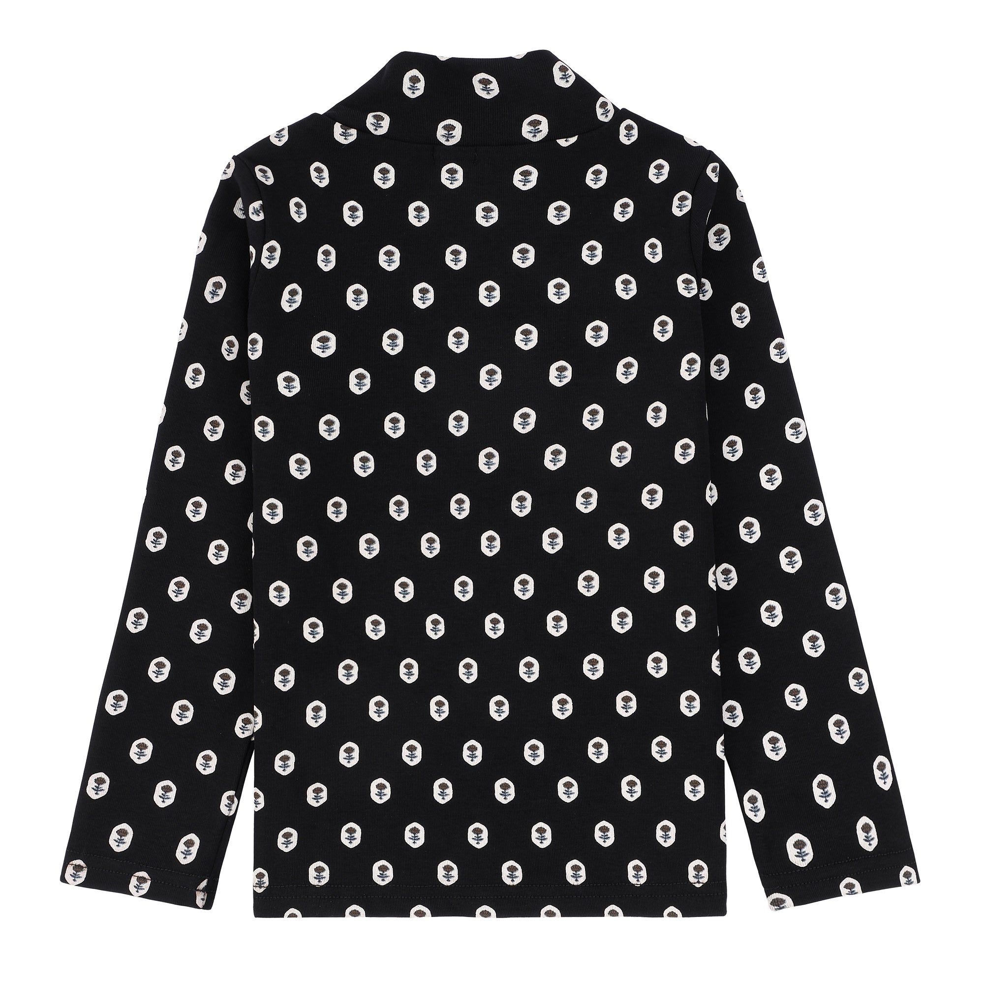Girls Denim Stitch MockNeck