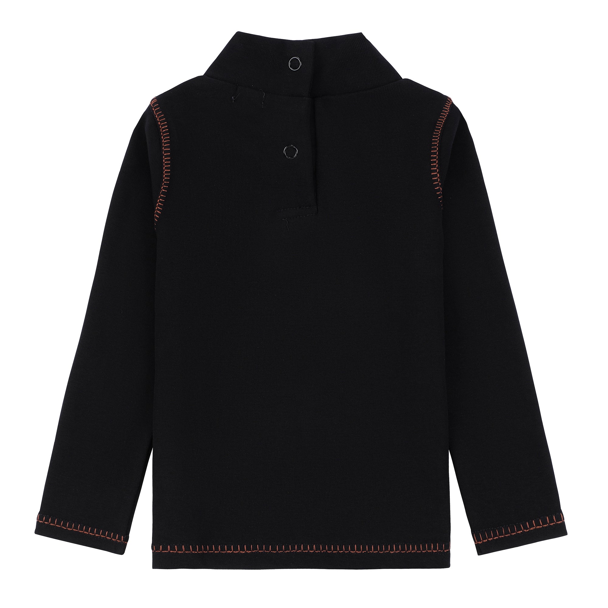 Boys Denim Stitch Mockneck