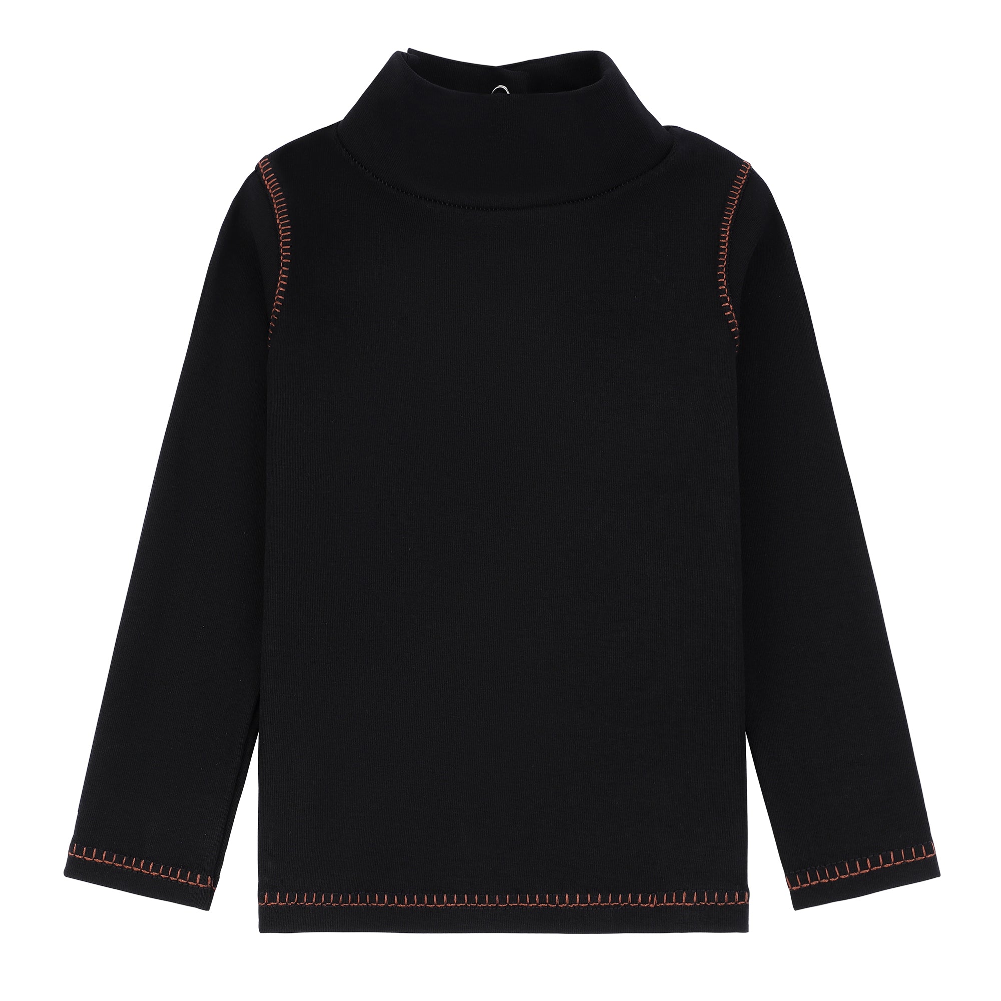Boys Denim Stitch Mockneck