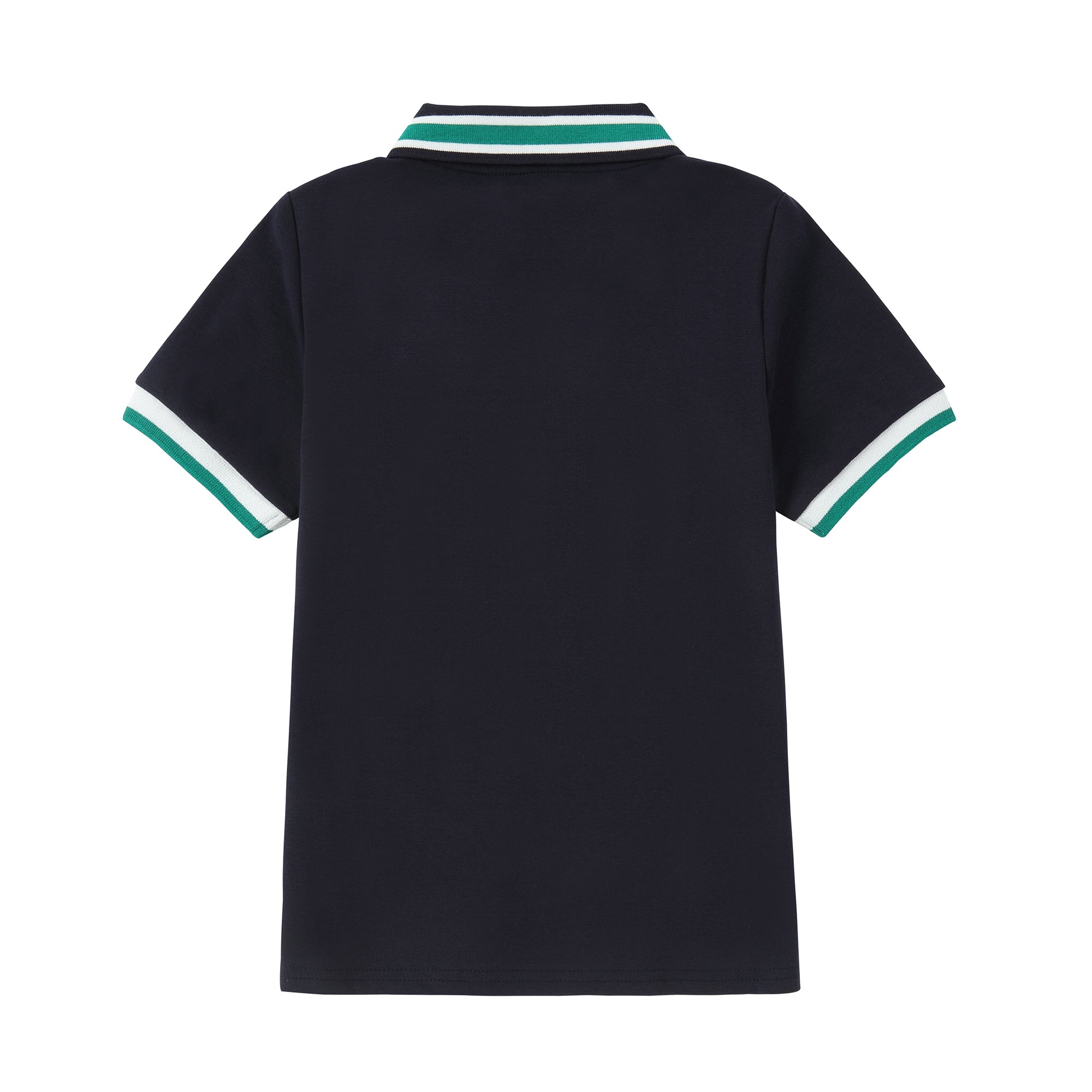 Navy Short Sleeve Polo With Tennis Patch