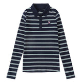 Navy Striped Polo