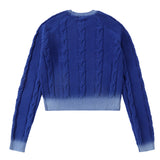 Blue Cable Knit Sweater