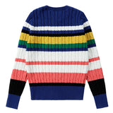 Striped Cable Knit Sweater