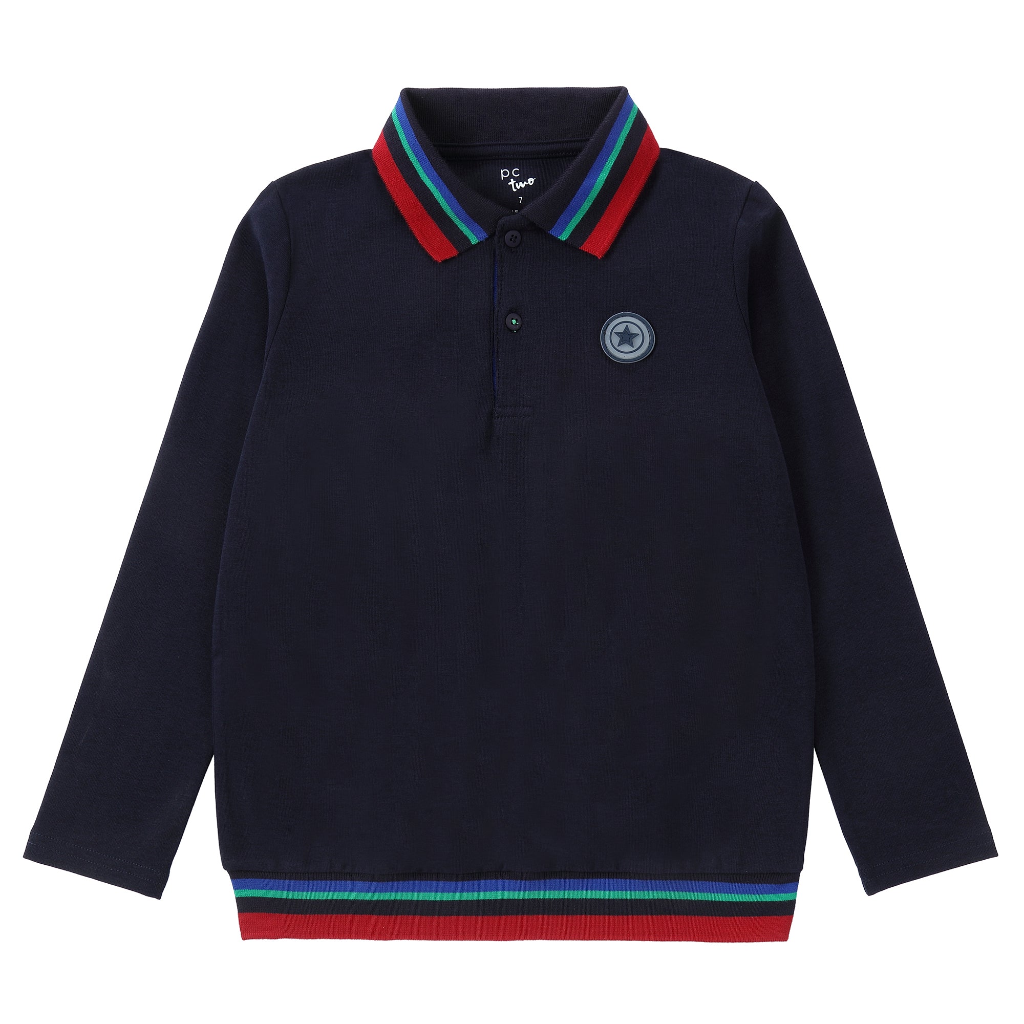 Navy / Colorful Trim Polo