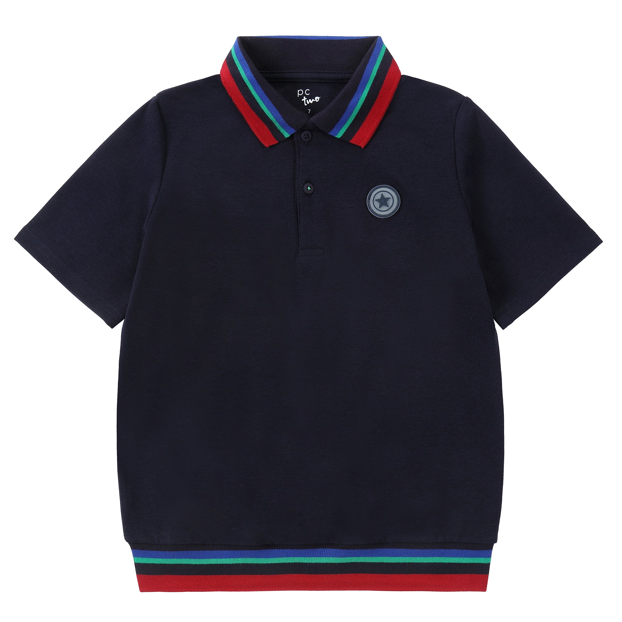 Navy / Colorful Trim Polo