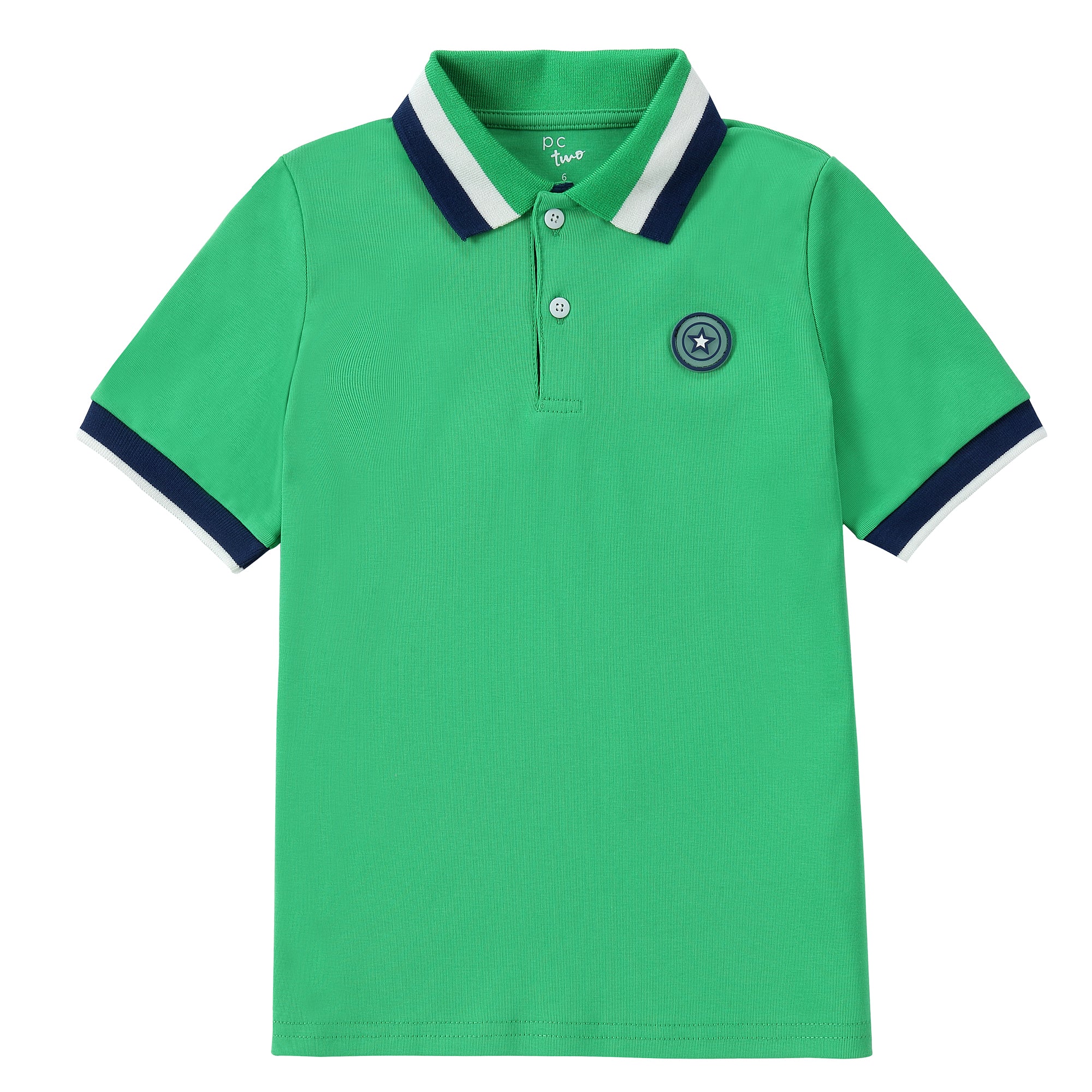 Green / Navy Trim Polo