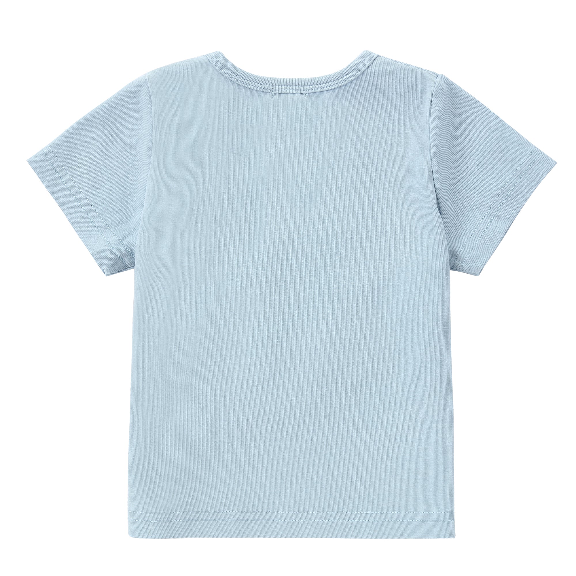 Light Blue T-Shirt With Denim Anchor Applique