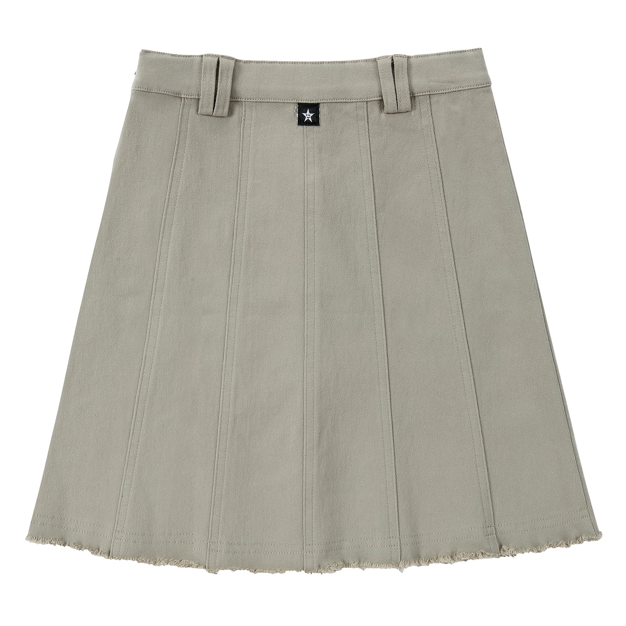 Sage Chino Paneled Button Skirt