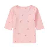 Pink Embroidered Floral T-Shirt