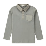 Sage Long Sleeve Polo With Chino Accents