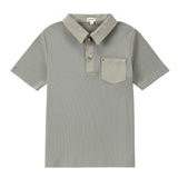 Sage Short Sleeve Polo With Chino Accents