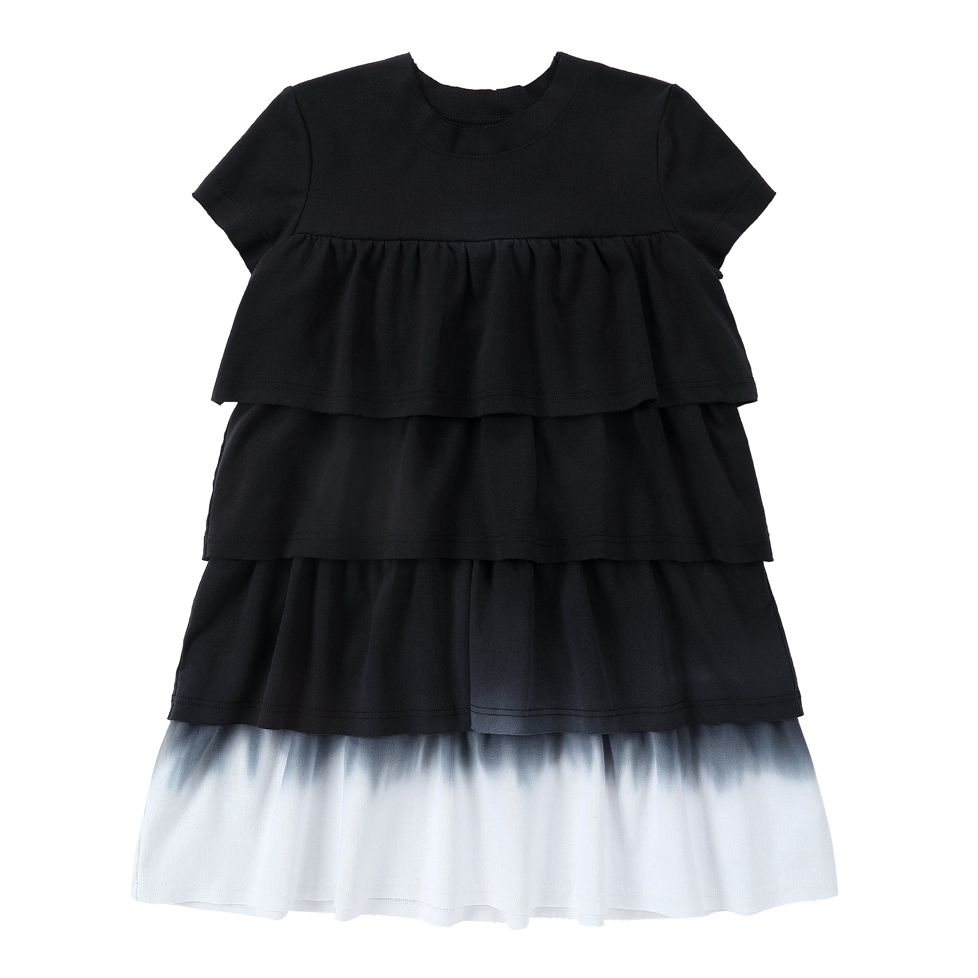 Black Dip Dye Tiered Dress – Petit Clair
