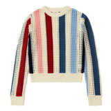 Color Block Open Knit Sweater