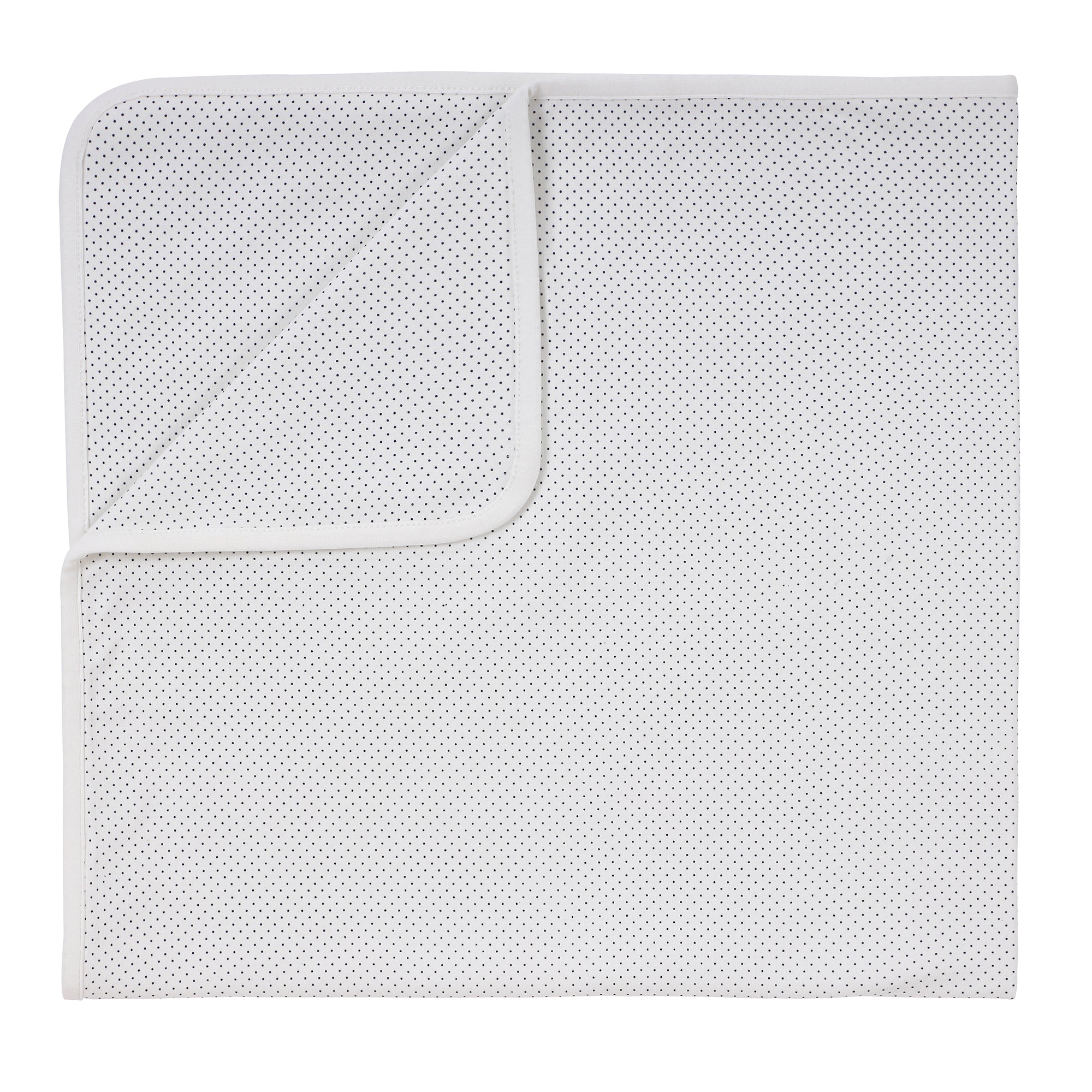 Baby Boys Ecru/Navy Dotted Blanket