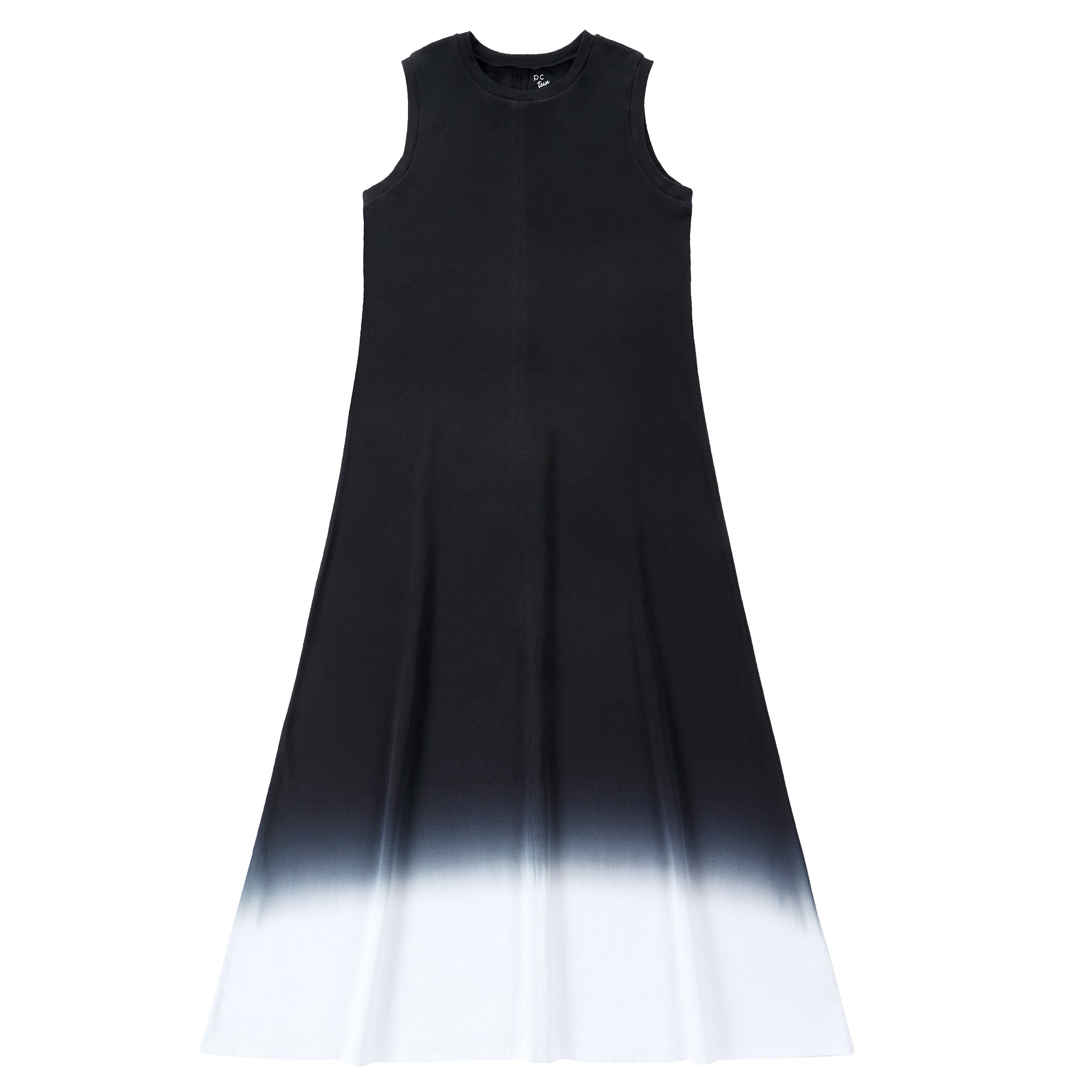 Black Dip Dye Sleeveless Maxi Dress
