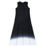 Black Dip Dye Sleeveless Maxi Dress
