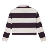 Teens Burgundy Stripe Collared Polo