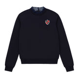 Teens Navy Ruffle Collar Sweatshirt