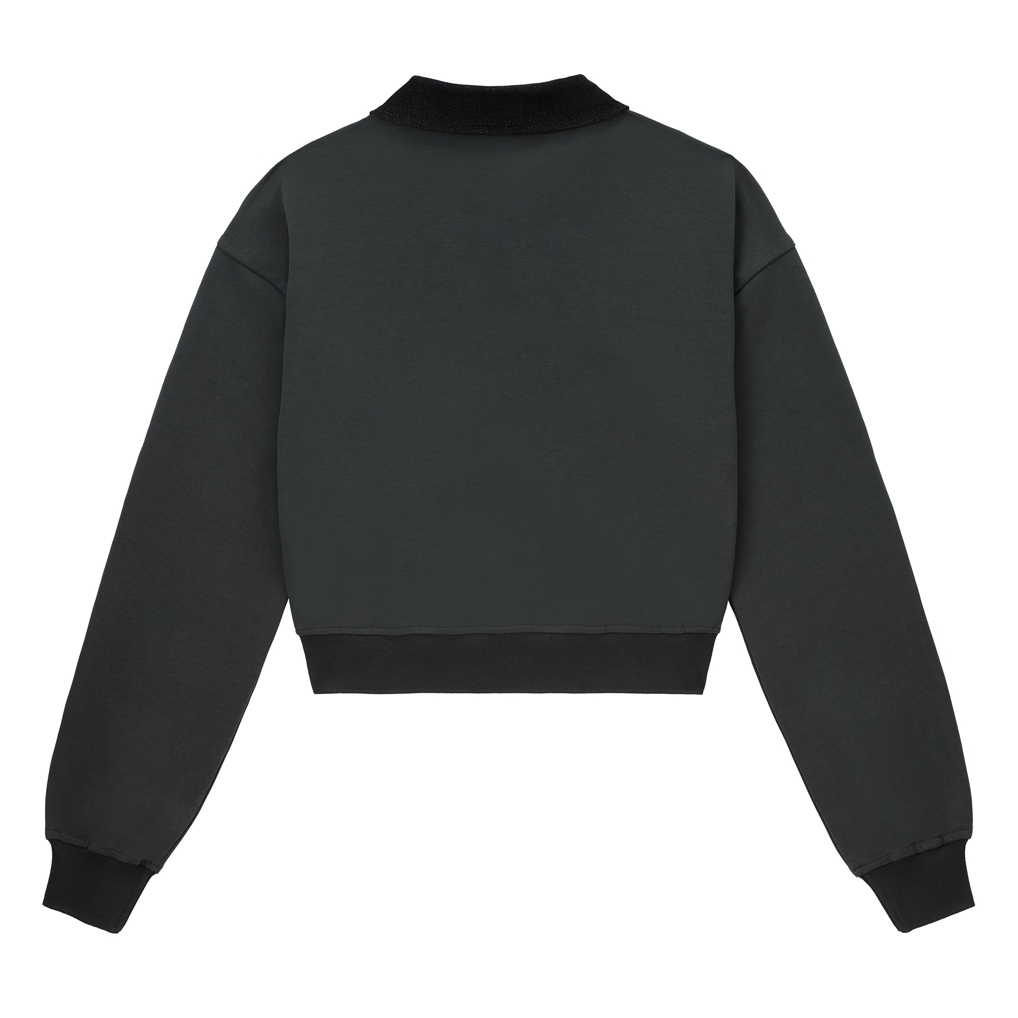 Teens Green Sweatshirt with Denim Collar
