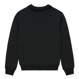 Teens Black Collar Sweatshirt with Ribbed Trimming