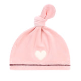 Baby Girls Light Pink Heart Velour  Footsie