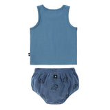 Blueberry Tank and Terry Bloomer Set