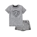 Pink Punch Grey Tee & Shorts