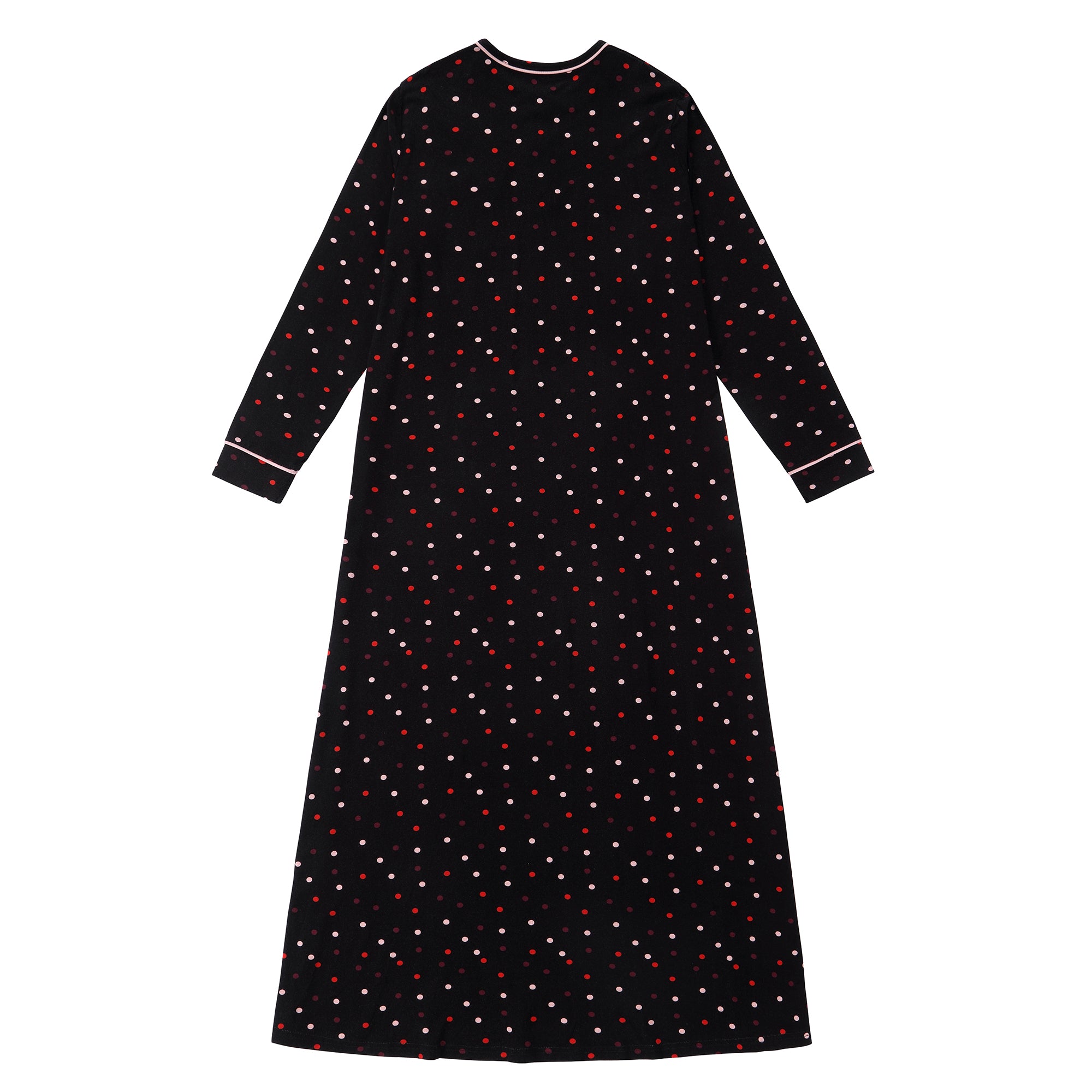 Black Colorful Polka Dot Nightgown