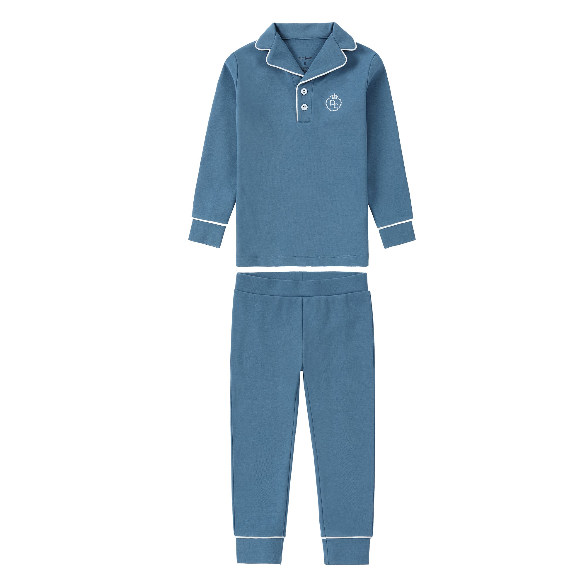 Blue Collar Pajama With White Accents