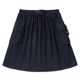 Dark Denim Buckle Skirt