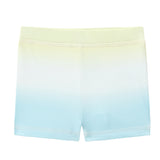 Light Blue and Yellow Ombre Swim Shorts