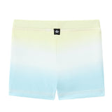 Light Blue and Yellow Ombre Swim Shorts