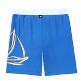 Royal Blue Swim Trunk With Boat Print