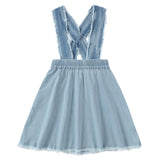 Denim Suspender Skirt