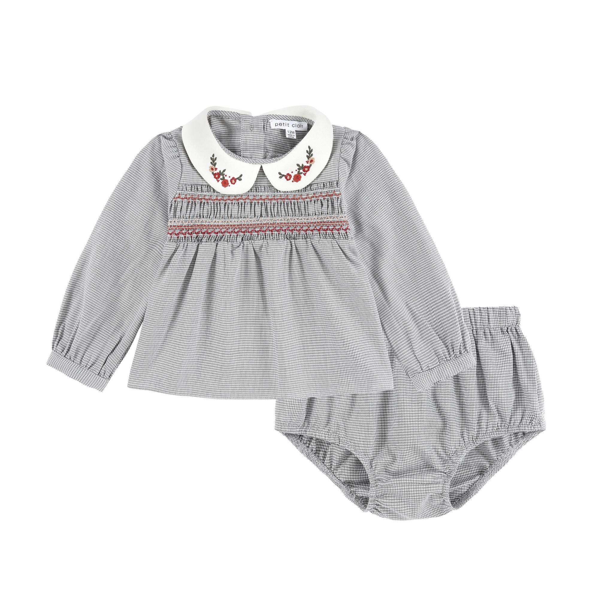 Baby Girls Heirloom Check Set