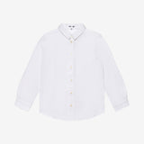 Pique Mini Collar Ivory Shirt - Long Sleeve