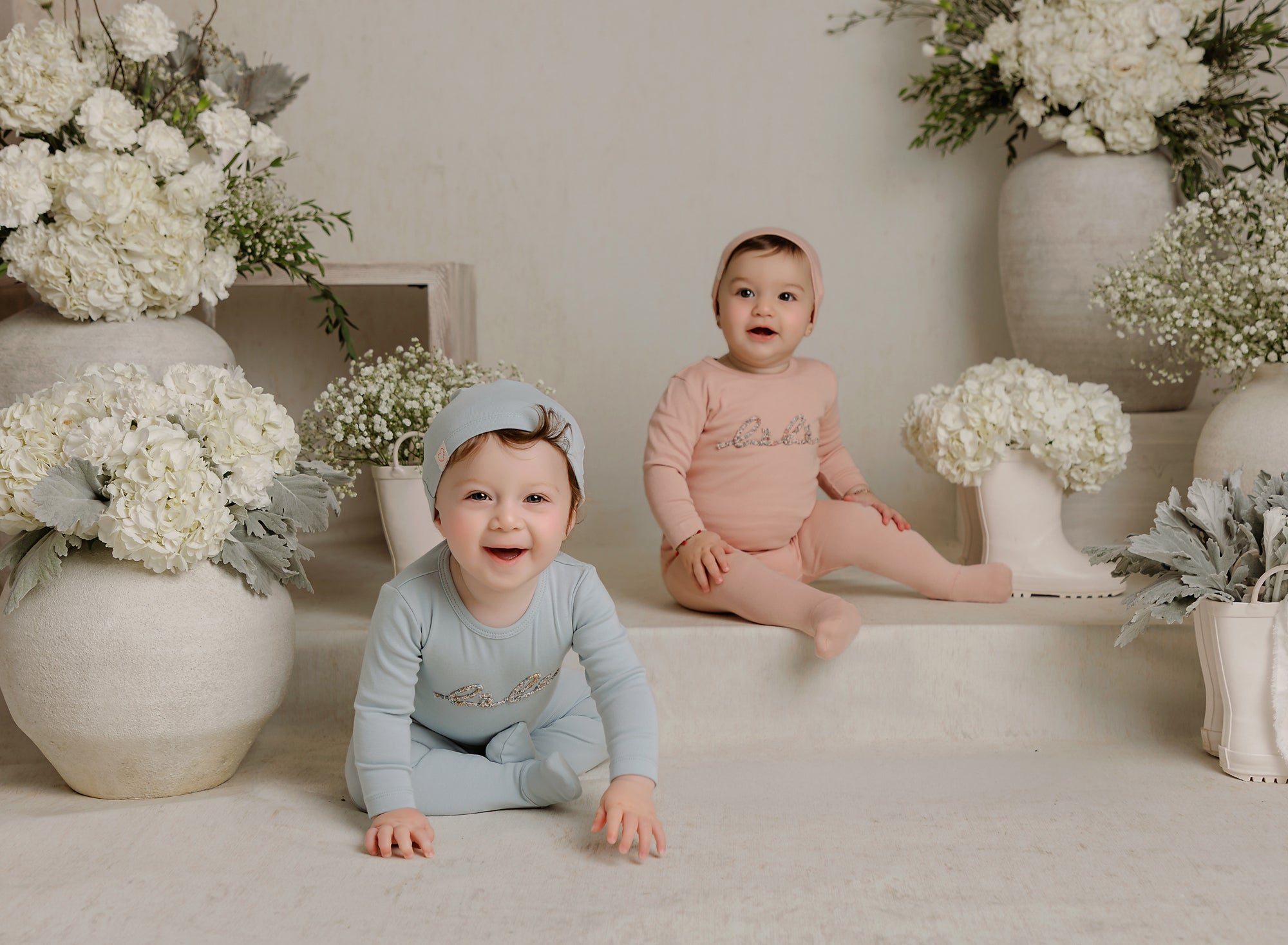 Baby Boys Light Blue BEBE Footsie