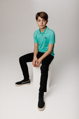 Heather Teal Polo