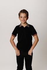 Black / Orange Trim Polo