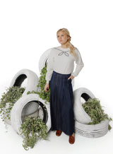 Teens White Sweater with Sailor Collar