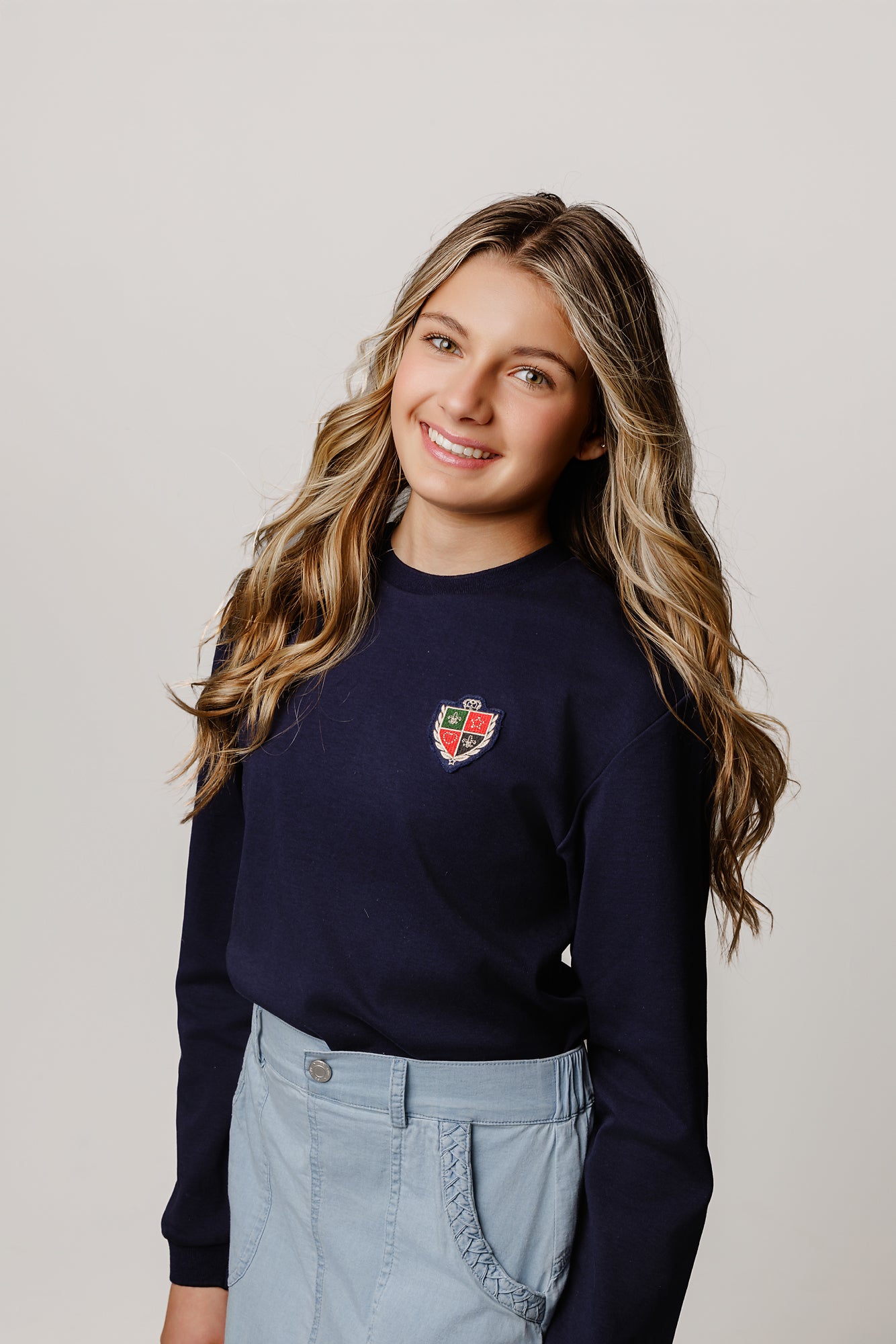 Navy Emblem Top