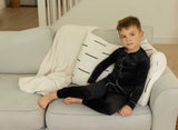 Black Ribbed Velour Pajama