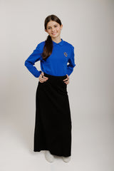 Royal Blue Collared Emblem Top