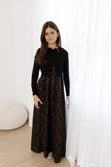 Black Floral Maxi Jumper