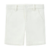 Ivory Stretch Pique Dress Shorts
