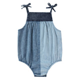 Denim Remix Heart Romper