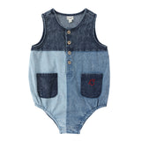 Denim Remix Pocket Romper