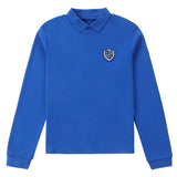 Royal Blue Collared Emblem Top