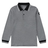 Black & White Striped Polo