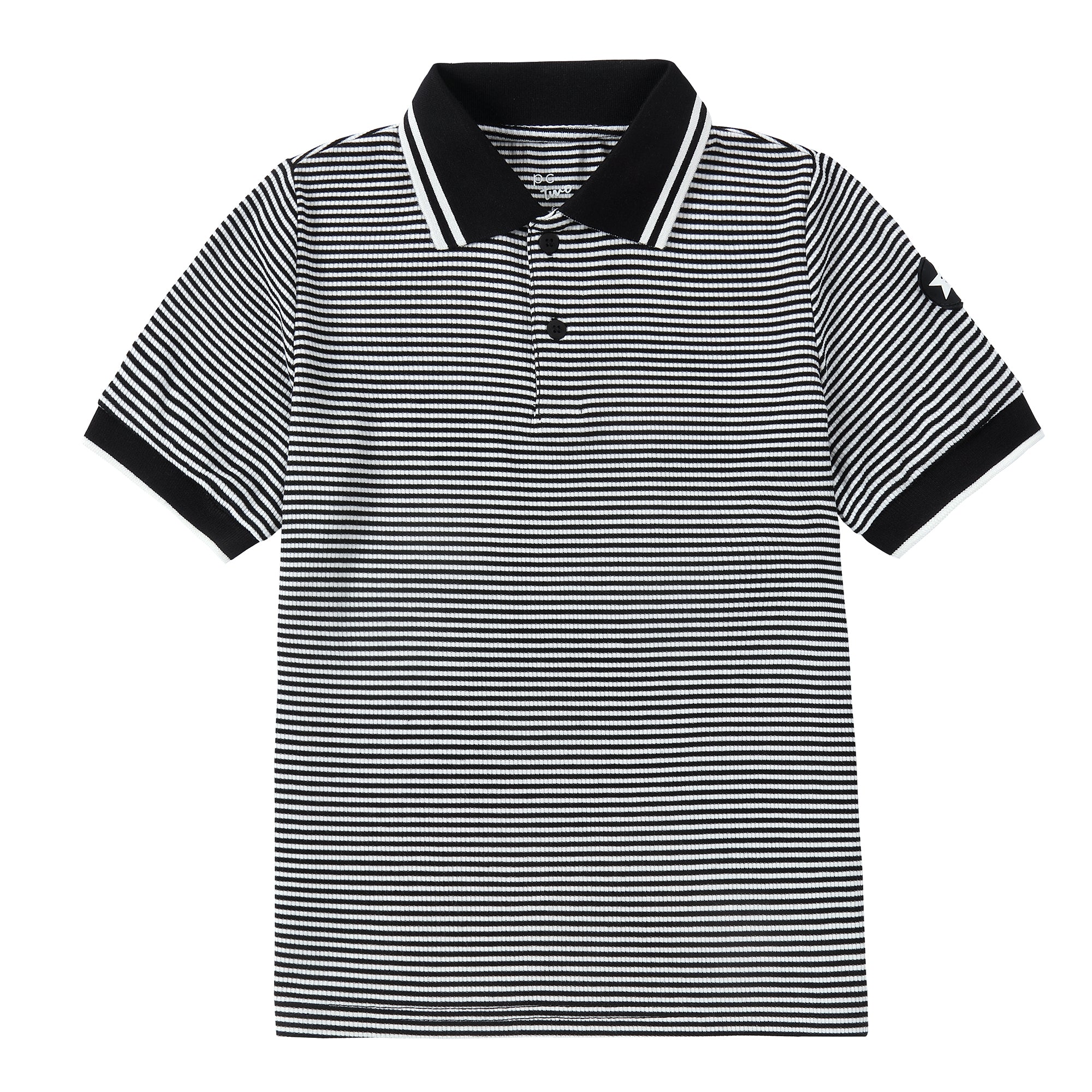 Black & White Striped Polo